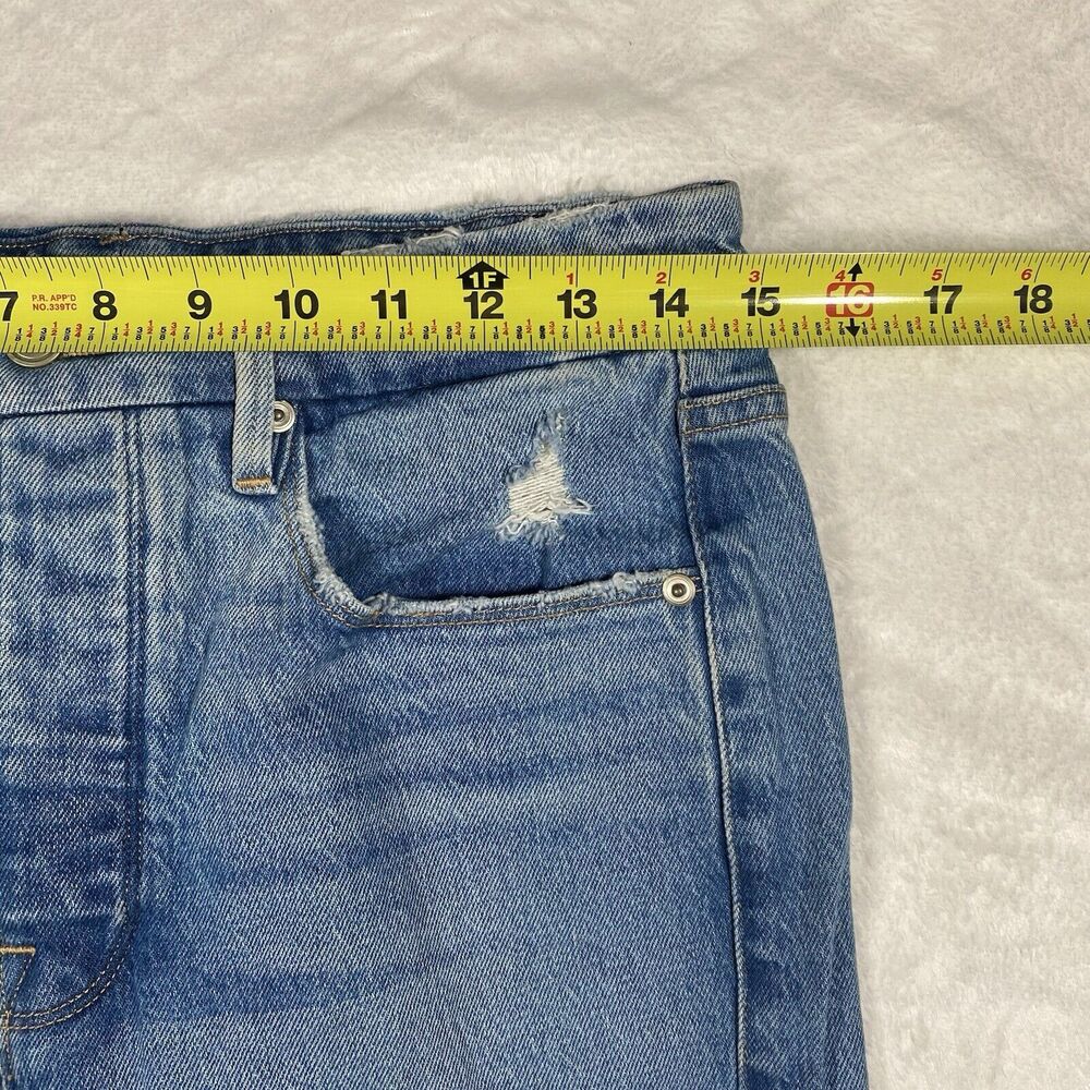Good American Good Boy Jeans Women's 6/28 Twisted Slit Hem Boyfriend Button Fly - Picture 5 of 7